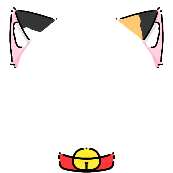 red collar calico cat ears Decoration
